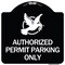 Signmission Authorized Church Parking W/ Graphic Heavy-Gauge Aluminum Sign, 18" x 18", BW-1818-24331 A-DES-BW-1818-24331 - alternate 1
